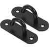 IWOWHERO Ancoraggio Elastici Fitness in Acciaio Inossidabile Nero 2 Pezzi, Gancio per Allenamento Yoga Indoor e Outdoor