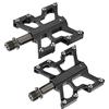 HUSHUI Pedali con Cuscinetti per Bici WAKE Lega di Alluminio CNC Resistente con 3 Cuscinetti per Bici da Montagna e da Strada 2 unità 105 X 73,7 X 17,1 Mm (Nera)