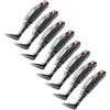 Generic AR29 8 Pezzi Realistici Esca Morbida Verme Doppio Colore T Coda Esche da Pesca per Pescatori 60mm 2.5g Materiale TPR