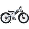 NexaCore Distribuito N26 Bianco/Blu, Bicicletta Adulti 26, Telaio in Lega di Alluminio, Cambio Shimano 7 Velocità, Freni a Disco Idraulici, Pneumatici Fat 26 x 4.0, Doppia Sospensione