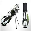 CVHfhjTG sacca da golf, Borse for mazze da golf uomo, borsa con divisore a 14 vie | Borsa ultraleggera perfetta for campi doppie cinghie for un facile trasporto(Yellow,B)