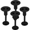 Generic Set 4 Fermagli Sicuri per Guinzaglio da Surf in ABS Nero, Resistenti e Facili da Usare, Accessori per attività Outdoor di Surf