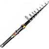 LOVSSU Canna da pesca dura a lunga distanza telescopica in carbonio 1,8-3,6 m Attrezzatura spinning portatile ultraleggera viaggio(1.8M)