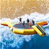 Generic Trampolino gonfiabile ad acqua con scivolo e scala di corda: un trampolino portatile da 13 piedi adatto per adulti, ideale per piscine, laghi e attività ricreative in acqua.