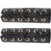 HEANUJJ Manopole per Manubrio da Mountain Bike in Pelle Artificiale Nero, Copertura Antiscivolo Design Ergonomico, Facili da Installare, 1 Paio per Ciclismo su Strada e Montagna