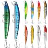 DUTIFUL Set di 10 esche artificiali da pesca Wobbler per luccio, esche realistiche per lucioperca, pesce persico, trota, per acqua dolce e salata