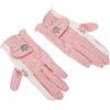 HEANUJJ Guanti da Golf da Donna Resistenti all Usura con Migliore Adesione in Pu e Tessuto Traspirante per Protezione Mani Sport Accessori Golf Rosa Junior