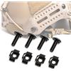 Generic Set Viti for Guida Casco tattico, 4 Viti e 4 Dadi a T for Fast Ex Mich, Airsoft Caccia Outdoor, Nero(6x16mm)