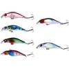 Lurrose Esche da Pesca Minnow 6 Pezzi in ABS 5cm 2.7g Richiamo per Pesci Creativi per Pesca All'aperto Kit Esche Artificiali Lente Affondamento