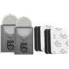 Gear Aid Tenacious Tape - Mini toppe per riparare giacche, tende e indumenti antipioggia, nero e trasparente, 3,8 x 6,3 cm, confezione da 2