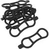 Generic Fasce in Silicone Impermeabili per Fissaggio Luci Bici, 10 Pezzi Tre Fori per Fanali Posteriori e Anteriori, Adatte a Bici da Corsa e Mountain Bike
