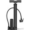 LOVIVER Pompa Bicicletta con Alta Pressione Fino PSI Doppia Testa Universale Manometro Integrato Affidabile Accessori per Diversi Usi Inclusi Adatta per Officina Emergenze, Nero, Corto Hp