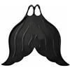 AsrMyjcx Monofin Allenamento Nuoto Fin Piscina Silicone Gomma Coda Sirena Supporto Tecnico Allenamento Adatto a Nuoto Piscina Fotografie Subacquee Attività Ricreative , Nero Elegante , 37-39