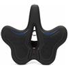 Generic Sella Bici Ergonomica Noseless Ammortizzata Memory Foam Espansa Ventilata Design Split Confortevole per Ciclisti Viaggi Lungo Commuting Casa, Blu