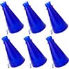 TEHAUX 6 Corni da Festa Calcio in Plastica Blu, Megafoni Compatti per Vacanze Estive e Festa Calcio Decor, per Eventi Sportivi e Concerti