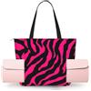 ZYJHYY Zebra, borsa da yoga da donna, con stampa leopardata rosa, con tappetino da yoga, borsa da trasporto per allenamento pilates