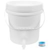 LOPUNER Bidone Design Multifunzionale Sobrio e Minimalista Acqua con Rubinetto da 10l in Plastico Bianco per Stoccaggio Acqua da Campeggio Outdoor