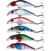 NESTINGHO Esche Artificiali la Pesca 6 Pezzi 5cm 2,7g in ABS Amo N.10 Lente Affondamento per Pesca All'aperto e Spinning Mare