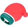 BTOSEP Scaldamani in silicone con cappello di Natale, guanti e borsa dell'acqua calda, design rosso per casa e ufficio