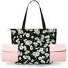 ZYJHYY Beauty Daisy Print Borsa da yoga da donna con tappetino da yoga borse Carrier Borsa da trasporto per allenamento pilates