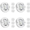 Vjsujehgy Luci Interne per Barche Marine 16 Pezzi, Luce di Cortesia per Ponte Barca Un LED 12V 3 Pollici Luce di Ancoraggio Un Poppa Rotonda Bianca Un 6 LED