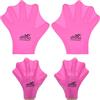M METERXITY 1 Paio Guanti Da Nuoto In Silicone Guanti Da Nuoto Palmari A Dita A Rana Taglia Media Guanti Per Allenamento In Acqua Resistenza All'acqua Per Nuoto/Immersioni/Acquagym [Rosa]