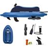 KAIKAFEI Jet Ski Gonfiabile con Motore, Barca da Surf Elettrica 500W, Motore Universale 10 velocità per Imbarcazioni SUP, Propulsore di Scooter Subacqueo per Adulti Mare