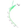 HUSHUI Ganci per Corde Girevoli per Calamari da 350 Mm, Ami da Pesca Artificiali Morbidi e Leggeri per la Pesca Notturna, Filo di Silicone e Acciaio, 5 Pezzi (verde luminoso)