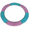 LeeQinersw Tappeto di Trampolino Copertura di Protezione Bordo Circolare Cuscinetto in Schiuma EPE Assorbente Facile Installazione Adatto Gioco Bambini Esterno, Rosa+Verde, 1.5M