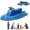 KAIKAFEI Scooter Subacqueo Elettrico 500W e Jet Ski Gonfiabile per 2 Persone Combo, Barca a Motore con Pagaia Pompa, Yacht Galleggiante da Piscina Motorizzato Adulti