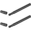 WRITWAA 1 Paio Estensori dello Stelo della Valvola per Pneumatici Bici in Lega Nero, Kit Prolunga Gonfiaggio Affidabile per Mountain Bike e Road Bike