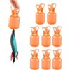 Generic Squid Jig Hook Protector - Confezione da 10 coperture per ami da pesca, resistente e leggera, attrezzatura di sicurezza per le mani per battute di pesca, accessorio compatto 5 x 2,4 cm