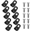 Lixada 10 Pack Kayak Eyelet Tie Down Loop Deck Fitting Bungee Cord Kit Rigging Outfitting Pad Eye