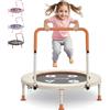 BCAN Trampolino per bambini da 91 cm, manico regolabile, imbottitura di sicurezza e gambe pieghevoli, trampolino per bambini per interni ed esterni, regalo per ragazzi e ragazze (91 cm)