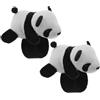 Toddmomy Decorazioni per Manubrio Bici Panda 2 Pezzi in Peluche Cotone Pp e Metallo, Facile Installazione, Design Creativo per Mountain Bike e Bici da Corsa