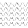 QUARKZMAN 25Pcs Clip A Molla A Pulsante Singolo per Pagaia da Kayak 6x9x34mm Acciaio per Molle 65Mn Clip A Forma di V Cava per Bloccaggio Tubo Telescopico per Tendone Ombrellone Campeggio