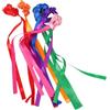 Operitacx 6 Nastri da Ballo per Bambini - Nastri ritmici Color Arcobaleno con Polsini Elastici - Colorati da Tenere in Mano per Feste, attività Musicali, Ginnastica