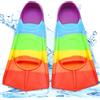 VyxStelyndric Pinne da Nuoto per Bambini, 100% Silicone, 24-26 Yard, Pinne per Immersioni Brevi per Addestramento al Nuoto, Snorkeling, Immersioni per Principianti, Piscina, Spiaggia