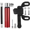WEOKDFHA Mini pompa ad aria manuale con valvola Schrader, gonfiatore for pneumatici for mountain bike MTB(Black)