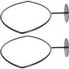 FOYTOKI Supporto da Parete Set di 2 per Palloni da Calcio e Rugby in Ferro Nero Porta Pallone Resistente per Organizzazione e Esposizione in Casa o Negozio