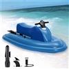 Generic Jet Boat gonfiabile con scooter staccabile, durata di 130 minuti, velocità 3-7 km/h, capacità 500 libbre, moto d'acqua a doppia pinna per piscina, lago o oceano
