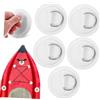 NESTINGHO 5 Pezzi D-Ring in PVC Bianco per Kayak e Tavola Paddle, Resistente all'Usura, Accessori per Montaggio e Arrampicata su Tavole Gonfiabili