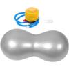 Generic Palla da Fitness a Forma di Arachide in Pvc Argento, Sicura e Portatile con Pompa Inclusa, per Yoga e Bodybuilding