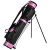 CVHfhjTG sacca da golf, Sacca da golf for carrello, leggera for con divisorio a 2 vie, for mazze resistente for uomo e donna(Pink)