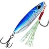 Marchfunny Esca da pesca in metallo, da 7 g a 10 g, con triplo gancio, per spigole e trote, laghi d'acqua dolce, fiumi e acqua di mare costiera, finitura argento (7 g con retro blu argento)