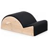 Harilla Spine Dispositivo Ginnastica Correttivo Pilates Supporto Stretching Struttura Legno Superficie Pelle Curva Seduta Adatto per Stretching Studio Benessere Uso Domestico, Nero Classico