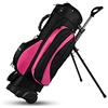 CVHfhjTG sacca da golf, Supporto for borsa da golf for pesante | Sacca perfetta di grande capacità for campi con doppie cinghie e puleggia for un facile trasporto(Red)