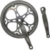 Bottone Singola Corona Biciclette Manovella Braccio 52T 170mm Guarnitura Piazza Taper City Biciclette Pieghevole Doppio Chainguard Ricambio Bike Guarnitura