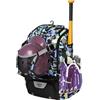 Machify Borsa da baseball, zaino extra large con scomparto per scarpe, doppio scomparto per mazze da baseball per adulti, nylon a lunga durata, multicolore, 35,5 x 22,8 x 53 cm
