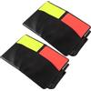 SAFIGLE Cartellini Arbitro Calcio Portatili 2 Set, Penna e Blocco Note, Accessori Allenamento e Partite sul Campo per Arbitri